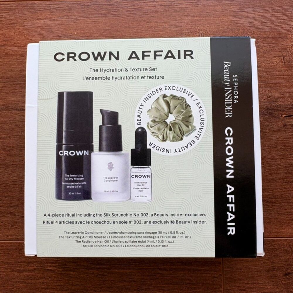 Crown Affair Sephora BI - Hydration & Texture Set with Silk Scrunchie $53 value